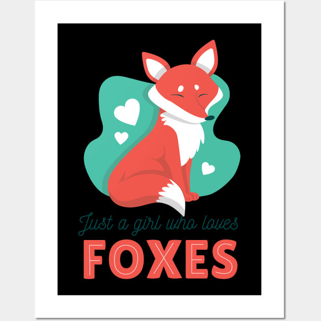 girl love fox Wall Art by Midoart